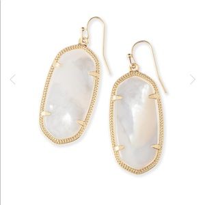 Kendra Scott Elle Gold Drop Earrings Ivory Pearl